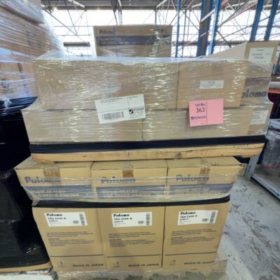 DOUBLE PALLET OF PALOMA NATURAL GAS HEATERS AND FLUES, SOLD AS IS