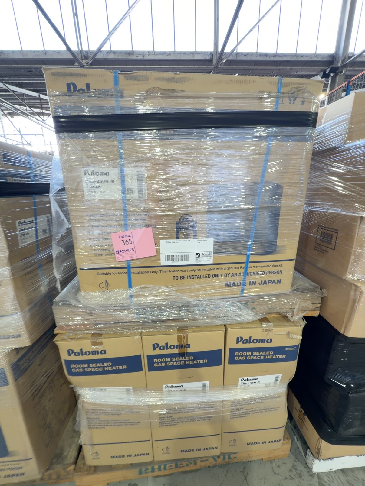 DOUBLE PALLET OF PALOMA NATURAL GAS HEATERS, SOLD AS IS DOUBLE PALLET OF PALOMA NATURAL GAS HEATERS, SOLD AS IS