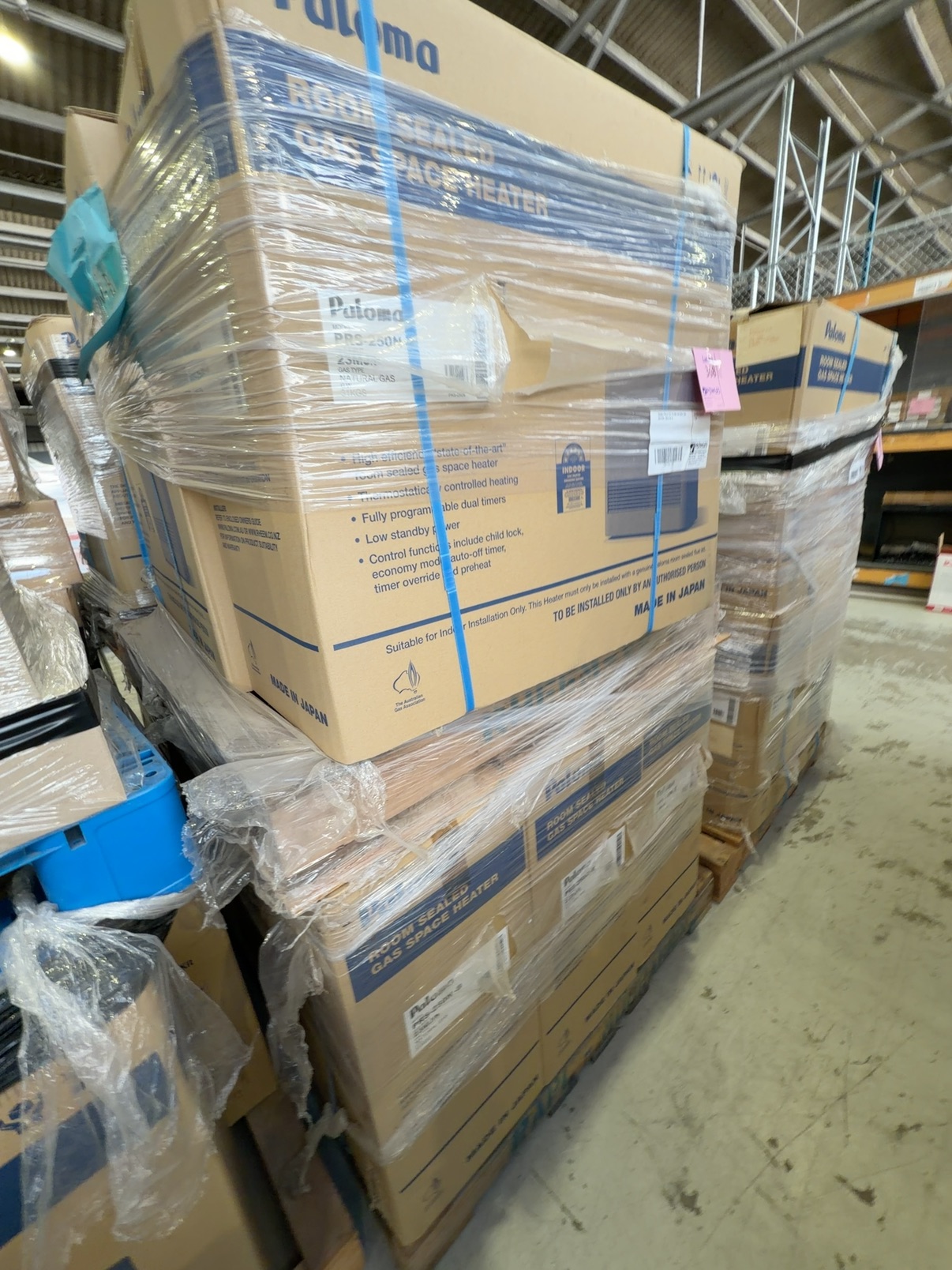 DOUBLE PALLET OF PALOMA NATURAL GAS HEATERS, SOLD AS IS DOUBLE PALLET OF PALOMA NATURAL GAS HEATERS, SOLD AS IS