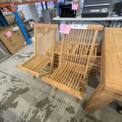 NEW PLANTATION TEAK FOLDING DINING CHAIRS, RRP$149 EACH NEW PLANTATION TEAK FOLDING DINING CHAIRS, RRP$149 EACH