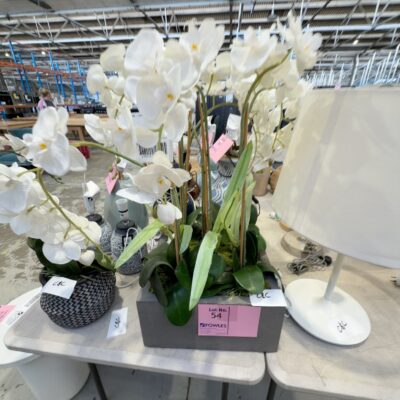 EX STAGING - LARGE FAUX ORCHID, SOLD AS IS EX STAGING - LARGE FAUX ORCHID, SOLD AS IS