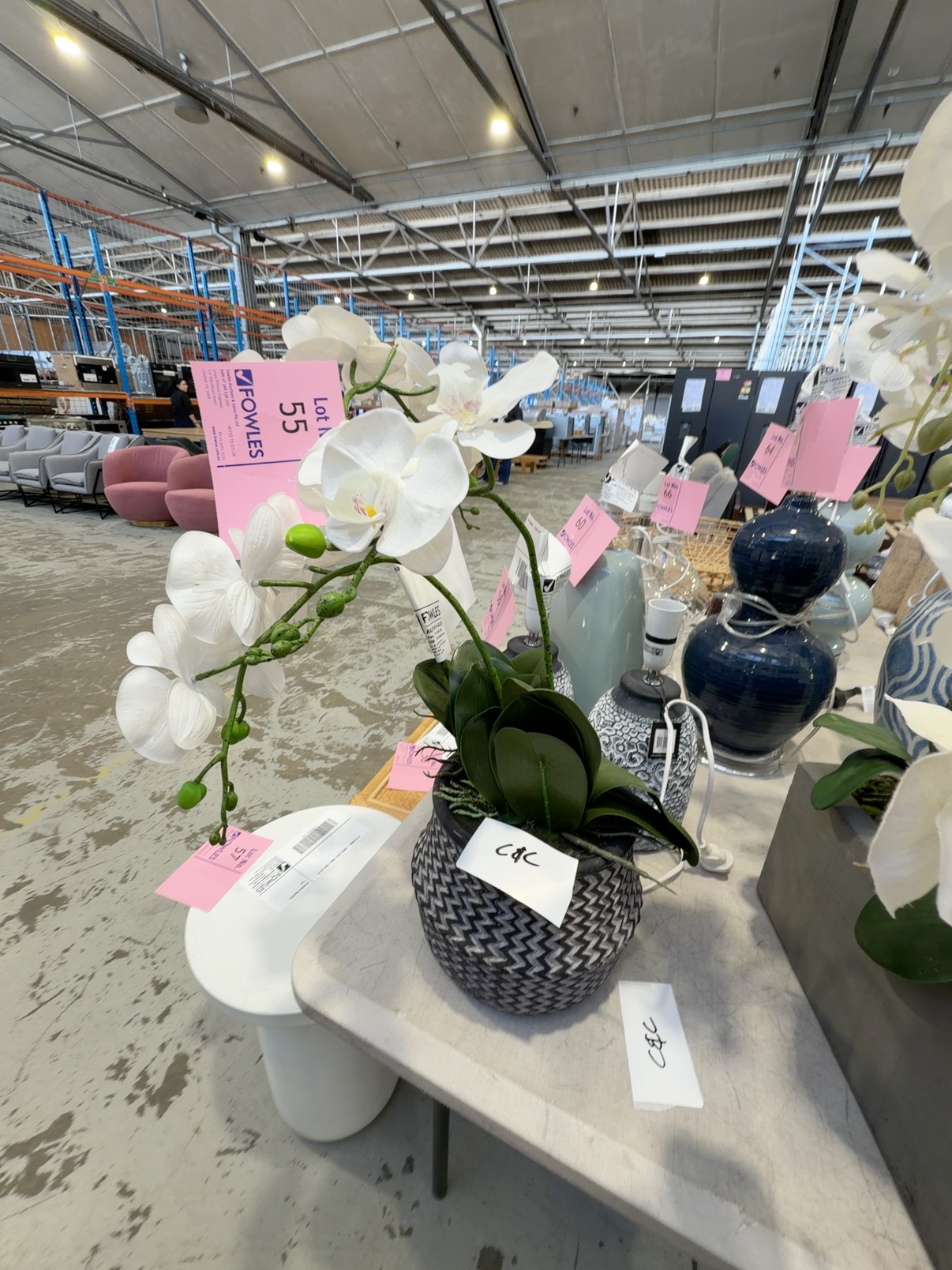 EX STAGING - FAUX ORCHID, SOLD AS IS EX STAGING - FAUX ORCHID, SOLD AS IS