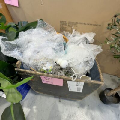 SMALL CRATE OF EX STAGING DECORATOR ITEMS, SOLD AS IS SMALL CRATE OF EX STAGING DECORATOR ITEMS, SOLD AS IS