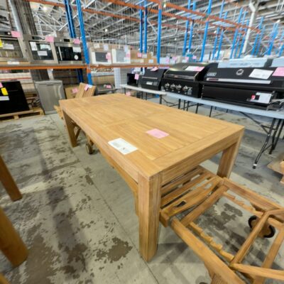 NEW PLANTATION TEAK OUTDOOR DINING TABLE 2100MM X 1000MM RRP$1890