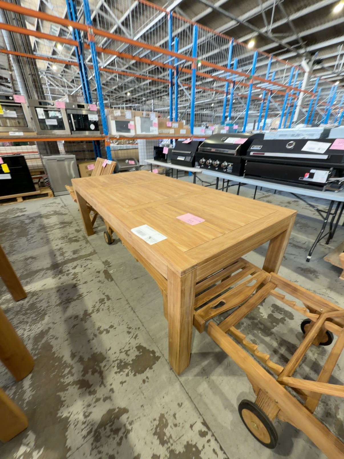 NEW PLANTATION TEAK OUTDOOR DINING TABLE 2100MM X 1000MM RRP$1890 NEW PLANTATION TEAK OUTDOOR DINING TABLE 2100MM X 1000MM RRP$1890