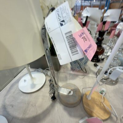 EX STAGING - WHITE & CHROME DESK LAMP, SOLD AS IS EX STAGING - WHITE & CHROME DESK LAMP, SOLD AS IS