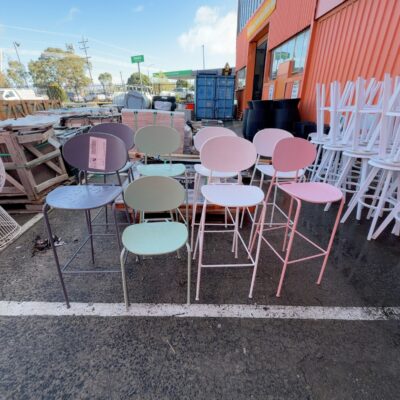EX HIRE - LOT OF 8 ASSORTED CHAIRS/BARSTOOLS, SOLD AS IS EX HIRE - LOT OF 8 ASSORTED CHAIRS/BARSTOOLS, SOLD AS IS