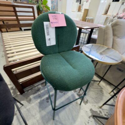 EX HIRE EMERALD GREEN BAR CHAIR SOLD AS IS EX HIRE EMERALD GREEN BAR CHAIR SOLD AS IS