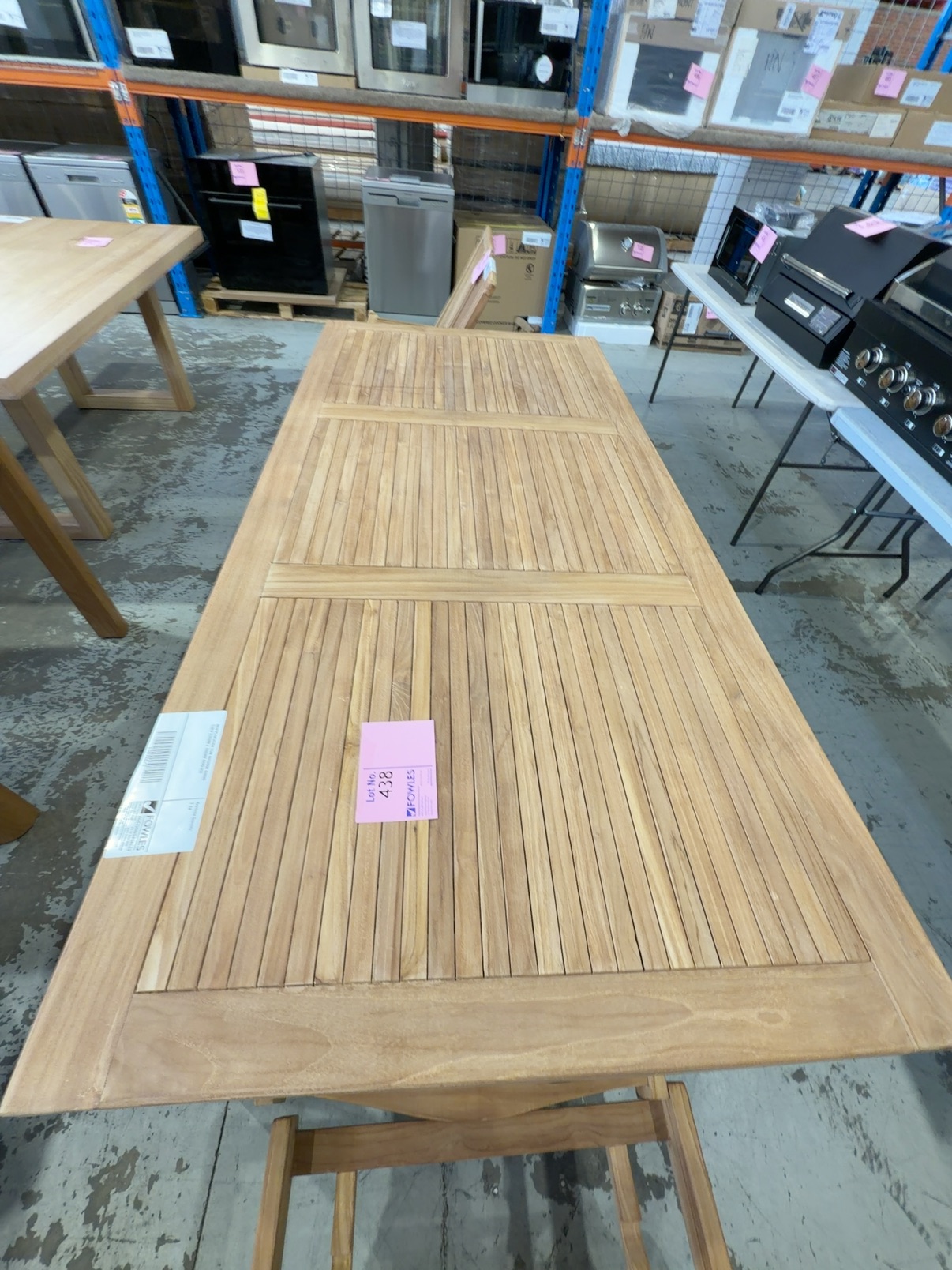 NEW PLANTATION TEAK OUTDOOR DINING TABLE 2100MM X 1000MM RRP$1890 NEW PLANTATION TEAK OUTDOOR DINING TABLE 2100MM X 1000MM RRP$1890