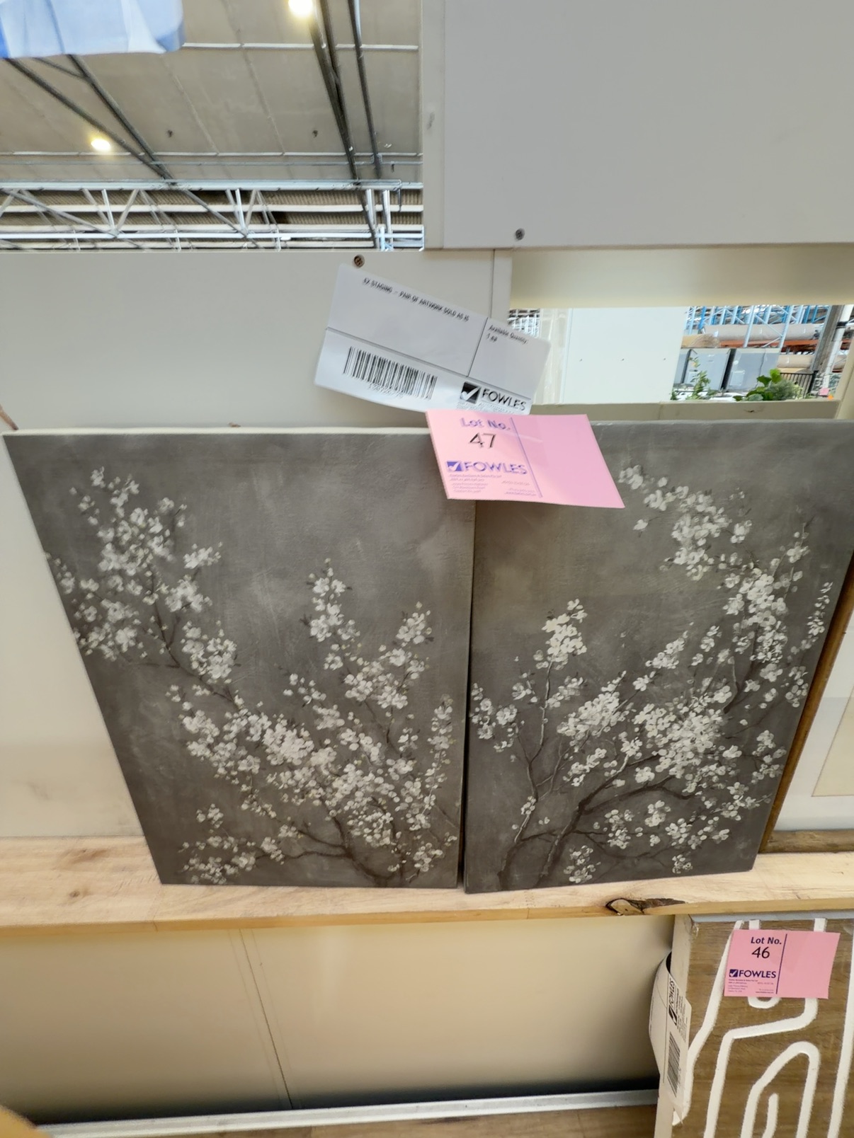 EX STAGING - PAIR OF ARTWORK SOLD AS IS EX STAGING - PAIR OF ARTWORK SOLD AS IS