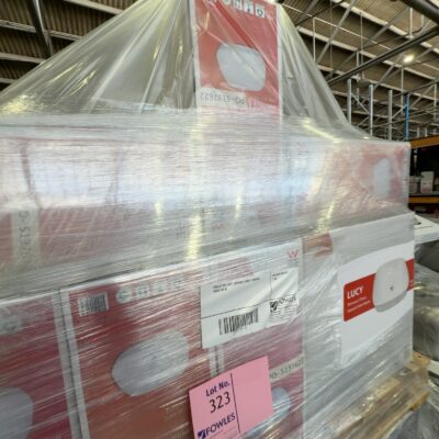 PALLET OF LUCY CERAMIC VANITY BOWLS SOLD AS IS PALLET OF LUCY CERAMIC VANITY BOWLS SOLD AS IS