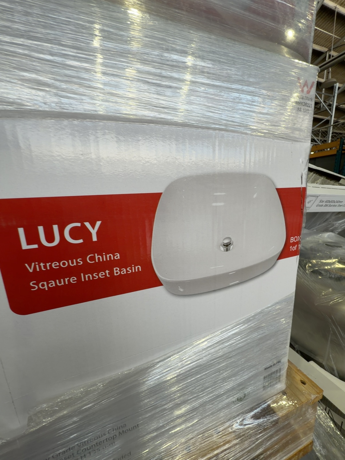 PALLET OF LUCY CERAMIC VANITY BOWLS SOLD AS IS PALLET OF LUCY CERAMIC VANITY BOWLS SOLD AS IS