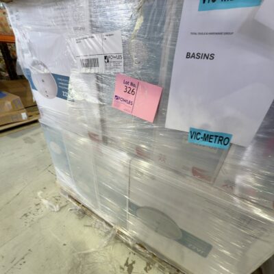 PALLET OF JAZZ CERAMIC VANITY BOWLS SOLD AS IS PALLET OF JAZZ CERAMIC VANITY BOWLS SOLD AS IS