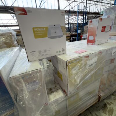 PALLET OF ROMINA CERAMIC VANITY BOWLS SOLD AS IS PALLET OF ROMINA CERAMIC VANITY BOWLS SOLD AS IS