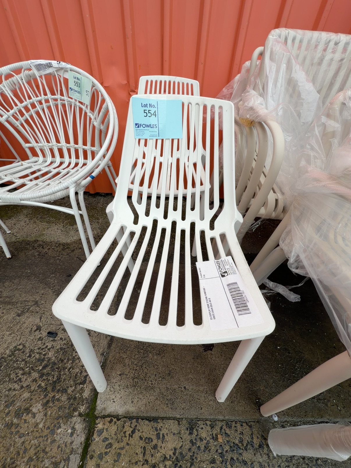 EX DISPLAY HOME STAGING FURNITURE - WHITE CHAIR SOLD AS IS EX DISPLAY HOME STAGING FURNITURE - WHITE CHAIR SOLD AS IS