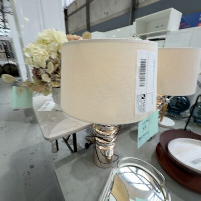 EX STAGING - ROSE GOLD LAMP BASE WITH SHADE, SOLD AS IS EX STAGING - ROSE GOLD LAMP BASE WITH SHADE, SOLD AS IS