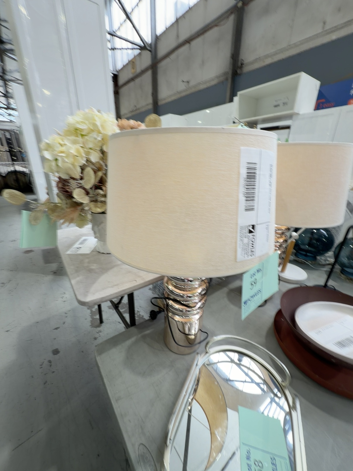 EX STAGING - ROSE GOLD LAMP BASE WITH SHADE, SOLD AS IS EX STAGING - ROSE GOLD LAMP BASE WITH SHADE, SOLD AS IS