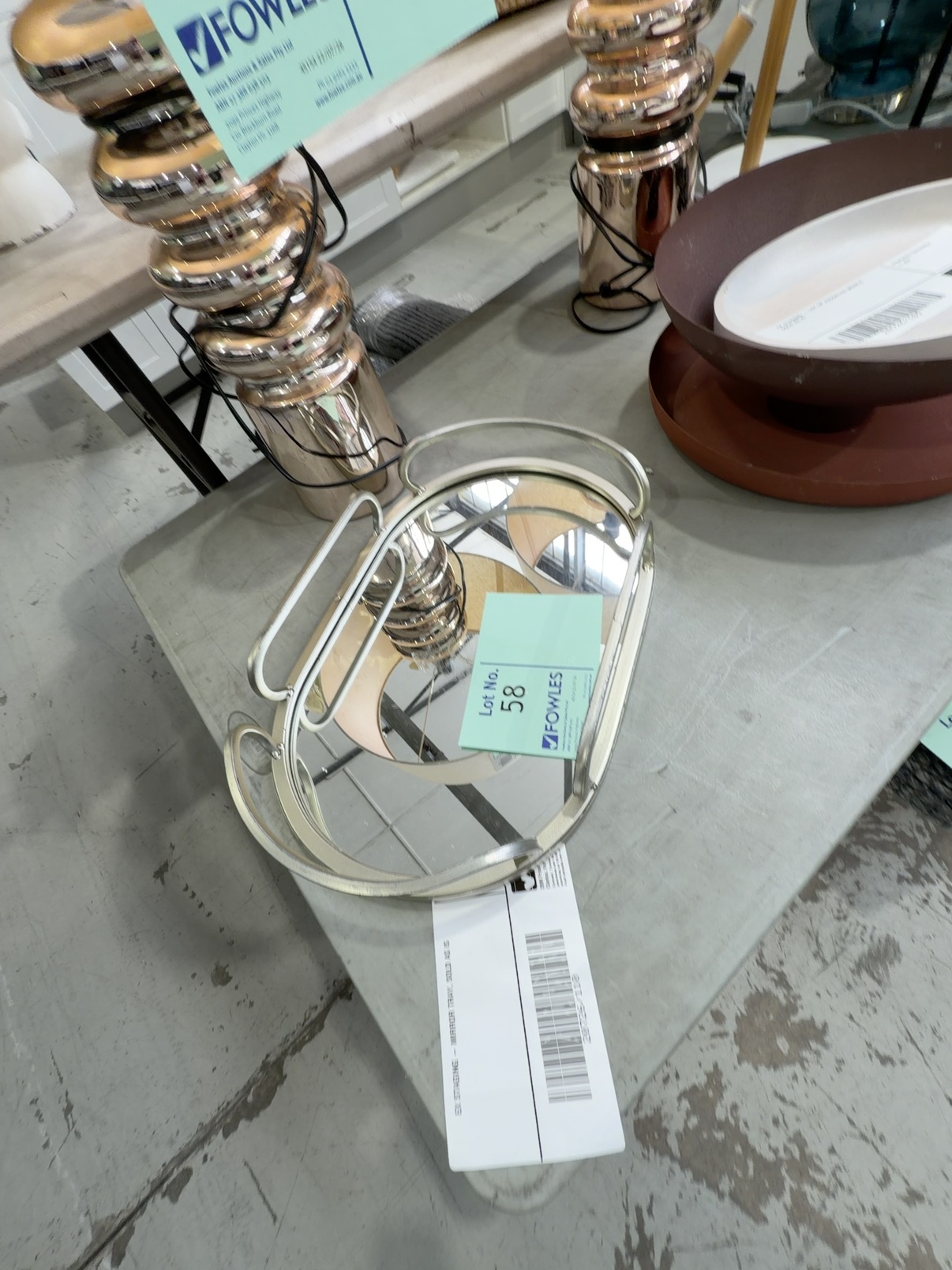 EX STAGING - MIRROR TRAY, SOLD AS IS EX STAGING - MIRROR TRAY, SOLD AS IS