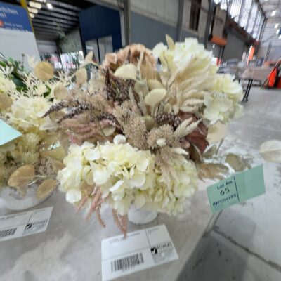 EX STAGING - FAUX FLORAL ARRANGEMENT IN PLANT POT, SOLD AS IS EX STAGING - FAUX FLORAL ARRANGEMENT IN PLANT POT, SOLD AS IS