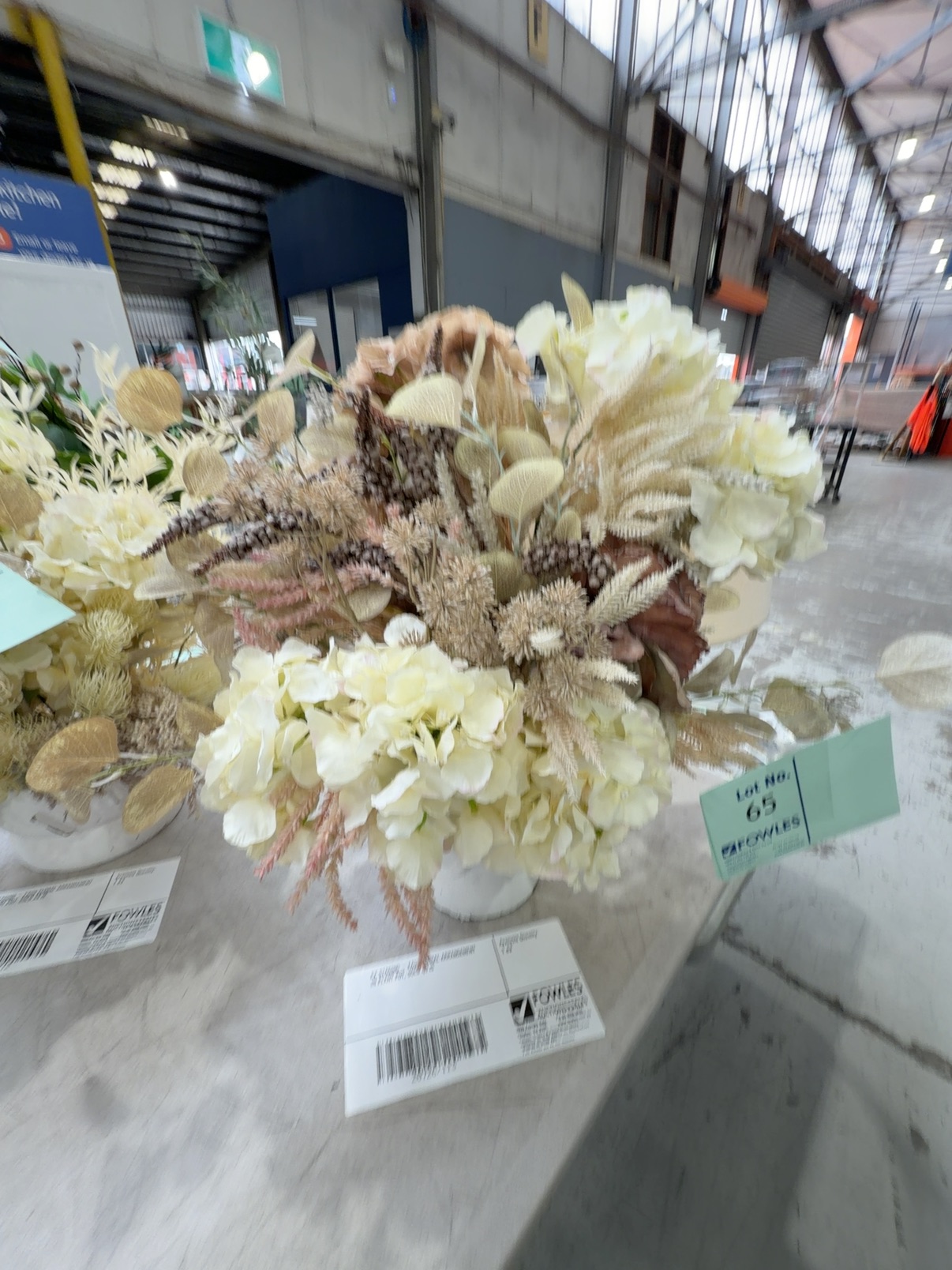 EX STAGING - FAUX FLORAL ARRANGEMENT IN PLANT POT, SOLD AS IS EX STAGING - FAUX FLORAL ARRANGEMENT IN PLANT POT, SOLD AS IS