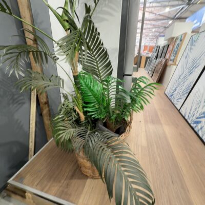 EX DISPLAY HOME - FAUX PLANT IN BASKET, SOLD AS IS EX DISPLAY HOME - FAUX PLANT IN BASKET, SOLD AS IS