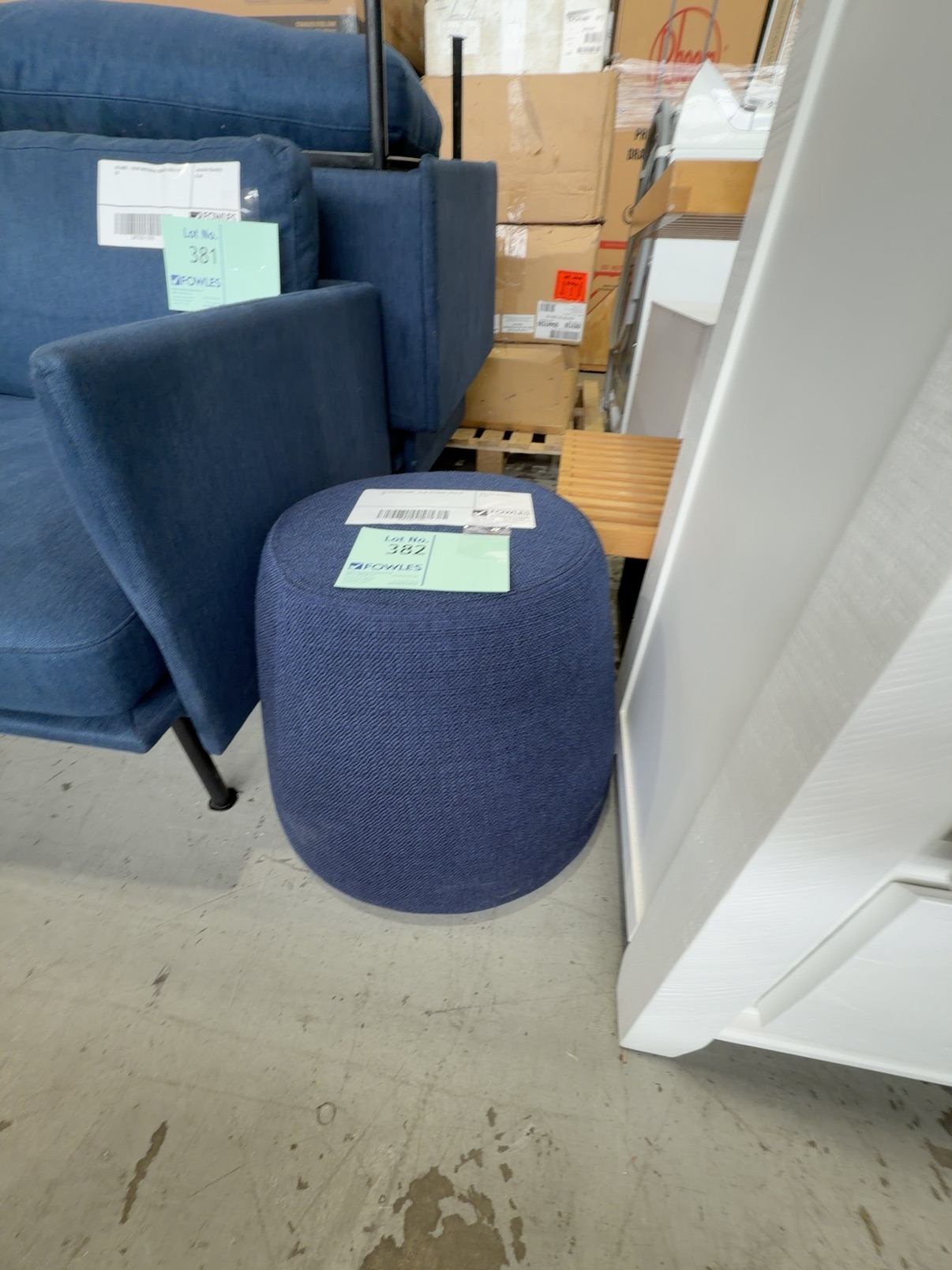 EX DISPLAY HOME -BLUE OTTOMAN, SOLD AS IS EX DISPLAY HOME -BLUE OTTOMAN, SOLD AS IS