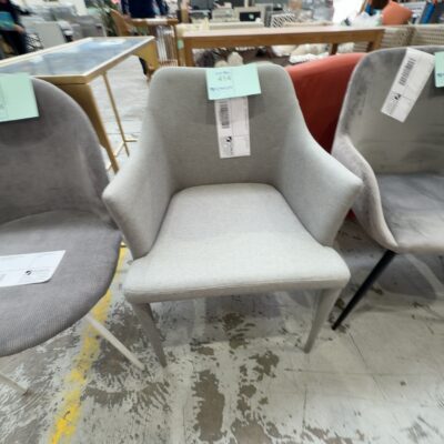 EX STAGING - GREY DINING CHAIR SOLD AS IS