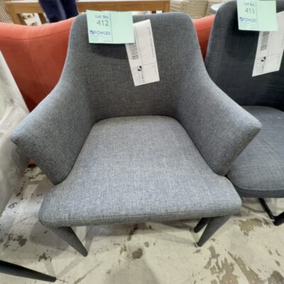 EX STAGING - GREY DINING CHAIR SOLD AS IS EX STAGING - GREY DINING CHAIR SOLD AS IS