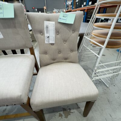 EX STAGING - GREY DINING CHAIR SOLD AS IS EX STAGING - GREY DINING CHAIR SOLD AS IS