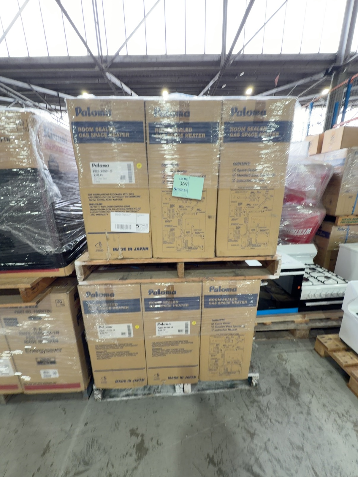 DOUBLE PALLET OF PALOMA GAS SPACE HEATERS, SOLD AS IS NO WARRANTY DOUBLE PALLET OF PALOMA GAS SPACE HEATERS, SOLD AS IS NO WARRANTY