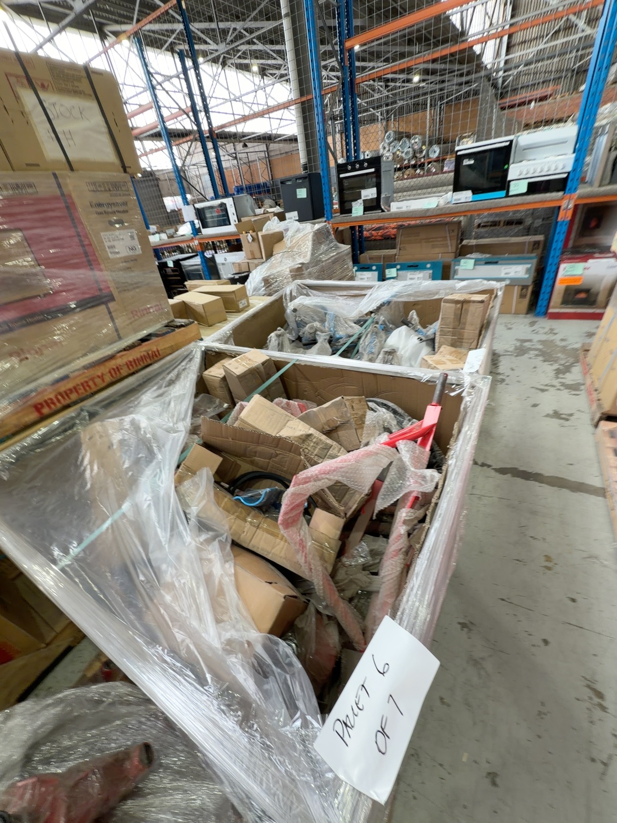 LARGE LOT OF 7 PALLETS OF WESTMIX & KELSO CEMENT MIXER PARTS - INCLUDING MOTORS, BOWLS, BEARING ARMS, FRAMES, PNEUMATIC WHEELS ETC SOLD AS IS LARGE LOT OF 7 PALLETS OF WESTMIX & KELSO CEMENT MIXER PARTS - INCLUDING MOTORS, BOWLS, BEARING ARMS, FRAMES, PNEUMATIC WHEELS ETC SOLD AS IS