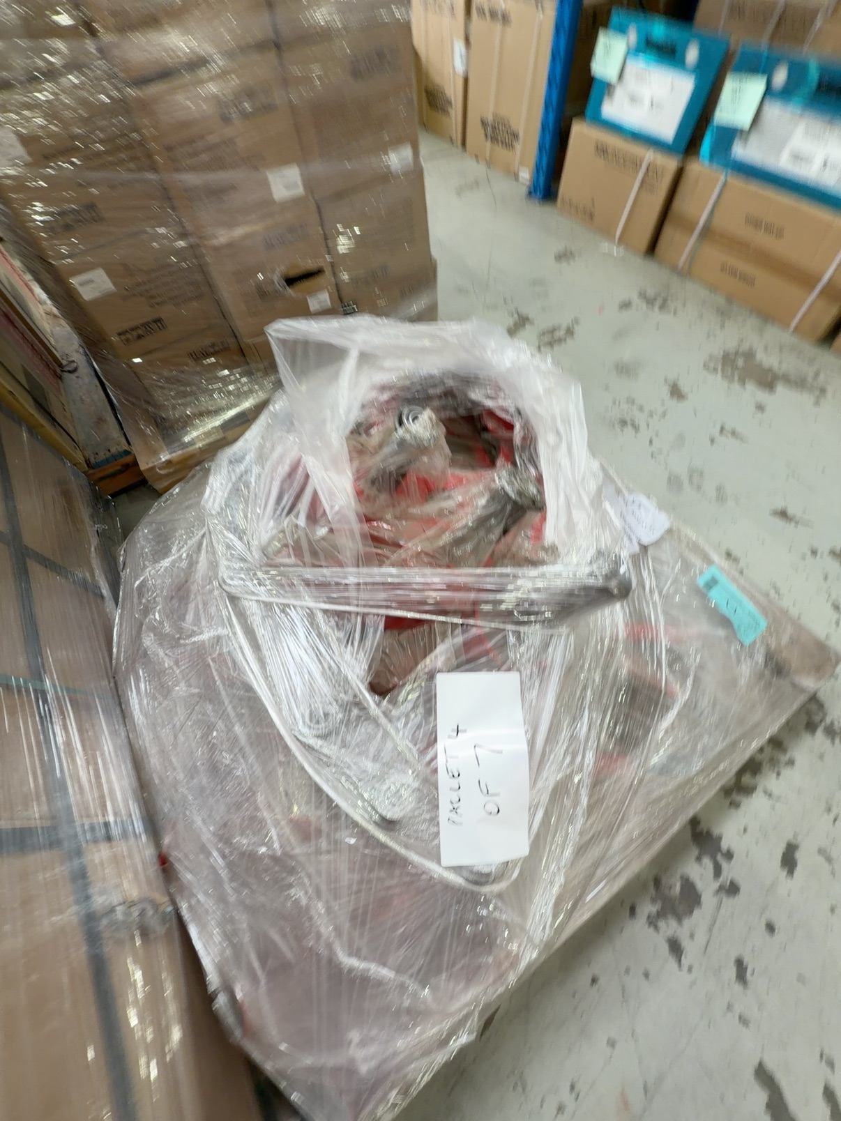 LARGE LOT OF 7 PALLETS OF WESTMIX & KELSO CEMENT MIXER PARTS - INCLUDING MOTORS, BOWLS, BEARING ARMS, FRAMES, PNEUMATIC WHEELS ETC SOLD AS IS LARGE LOT OF 7 PALLETS OF WESTMIX & KELSO CEMENT MIXER PARTS - INCLUDING MOTORS, BOWLS, BEARING ARMS, FRAMES, PNEUMATIC WHEELS ETC SOLD AS IS