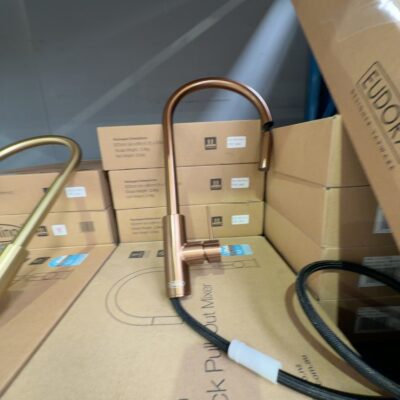 NEW BELLING ROSE GOLD GOOSENECK PULL OUT KITCHEN MIXER BDTG201RG NEW BELLING ROSE GOLD GOOSENECK PULL OUT KITCHEN MIXER BDTG201RG