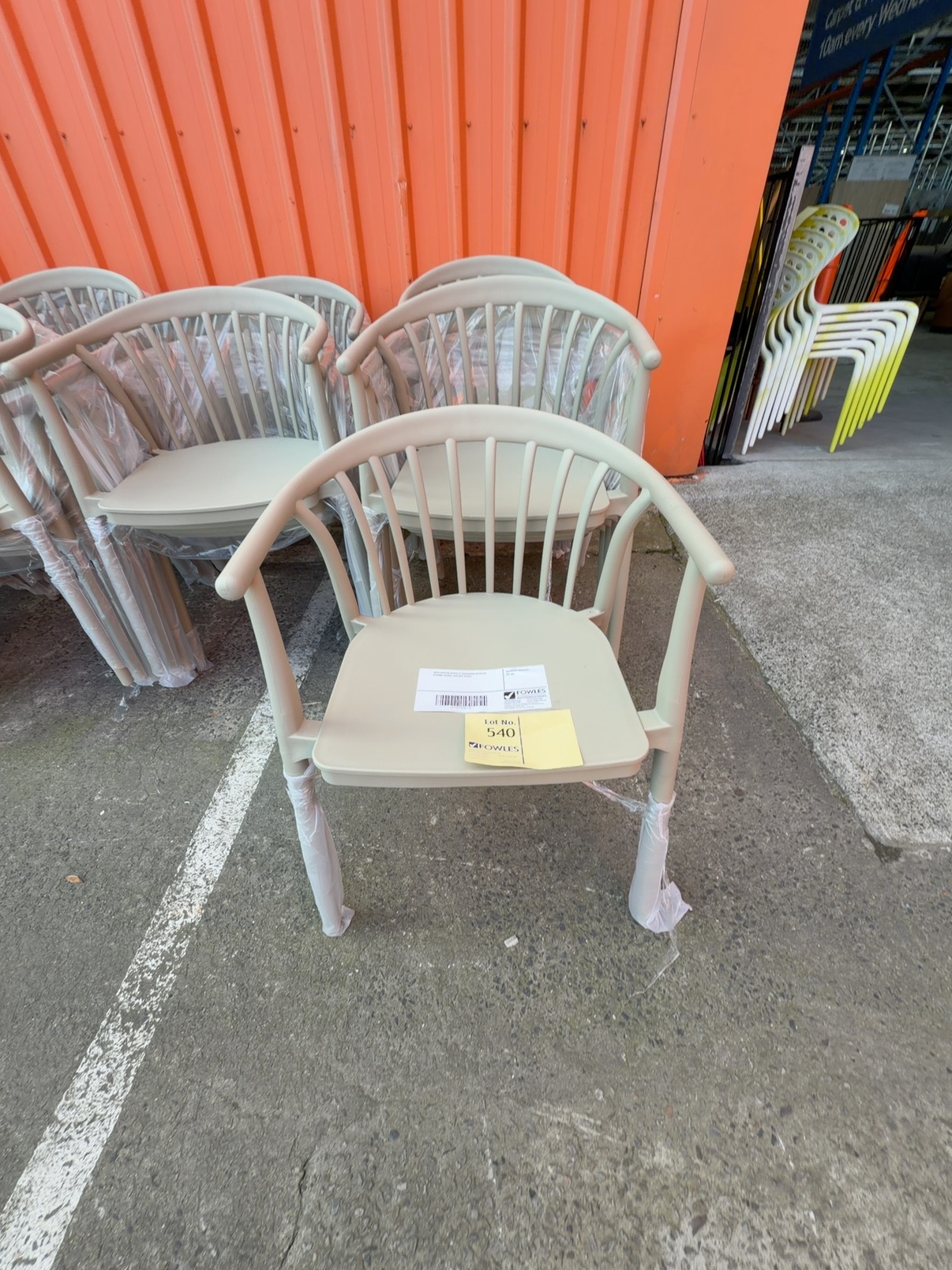 NEW GREEN ACRYLIC OUTDOOR SPINDLE DINING CHAIR, RRP$92 EACH NEW GREEN ACRYLIC OUTDOOR SPINDLE DINING CHAIR, RRP$92 EACH