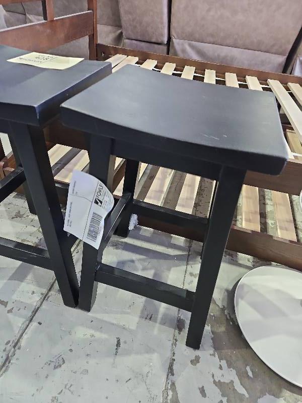 EX STAGING - BLACK TIMBER BAR STOOL, SOLD AS IS EX STAGING - BLACK TIMBER BAR STOOL, SOLD AS IS