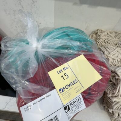 EX STAGING - BAG OF ASSORTED THROWS, SOLD AS IS
