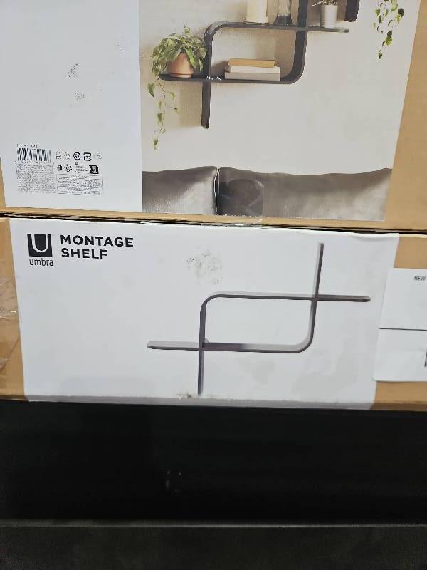 NEW CURVED MONTAGE SHELF RRP$149 NEW CURVED MONTAGE SHELF RRP$149