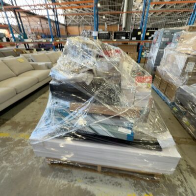 PALLET OF BULK FORME TILE INSERT FLOOR WASTES ASSORTED SIZES, PHOENIX DESIGNER TAPWARE, TOWEL RAILS, BULK SHOWER RAILS, ETC **PALLET 4**