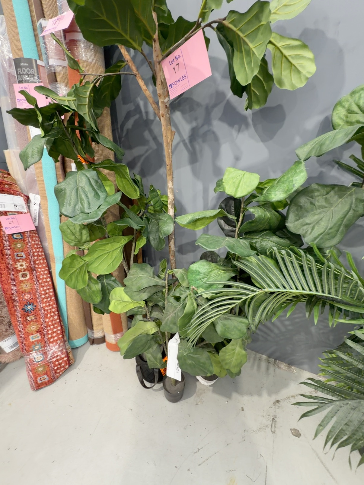 EX STAGING - LOT OF 5 FAUX PLANTS, SOLD AS IS EX STAGING - LOT OF 5 FAUX PLANTS, SOLD AS IS