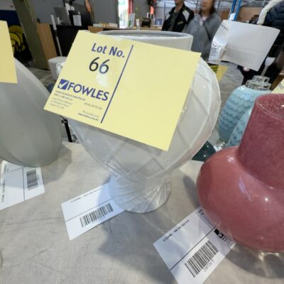 EX STAGING - WHITE URN, SOLD AS IS