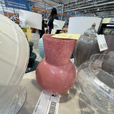 EX STAGING - PINK VASE, SOLD AS IS