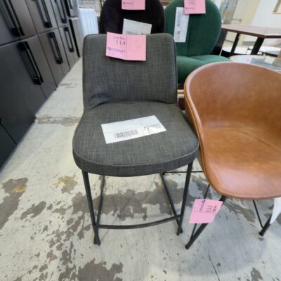 EX STAGING - GREY BAR STOOL, SOLD AS IS EX STAGING - GREY BAR STOOL, SOLD AS IS