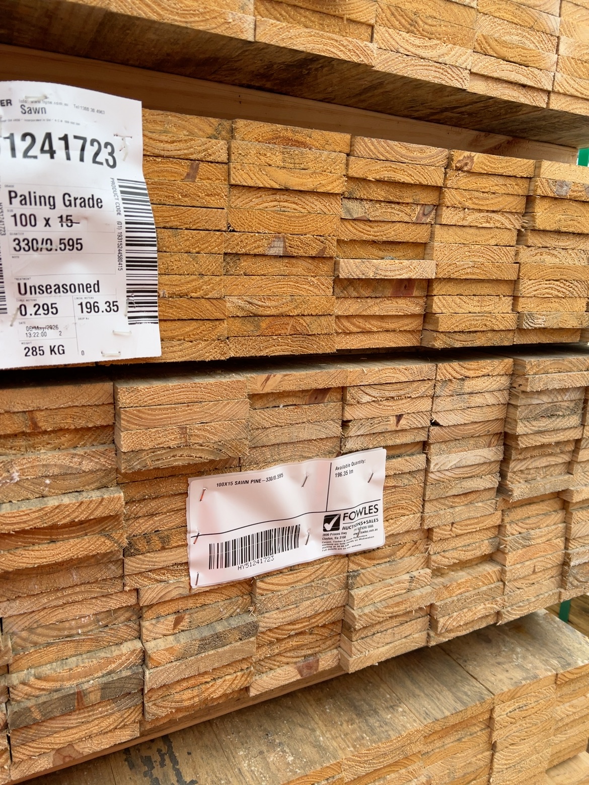 100X15 SAWN PINE-330/0.595 100X15 SAWN PINE-330/0.595