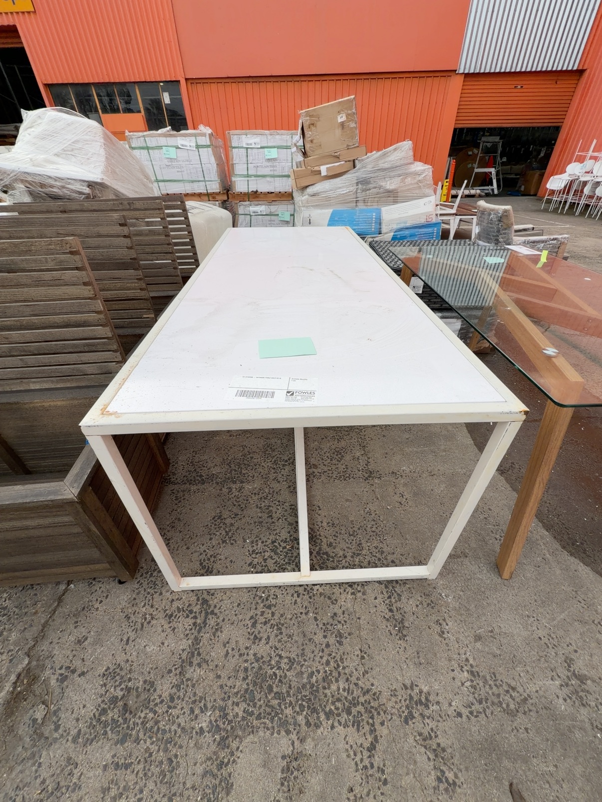 EX STAGING - OUTDOOR TABLE SOLD AS IS EX STAGING - OUTDOOR TABLE SOLD AS IS