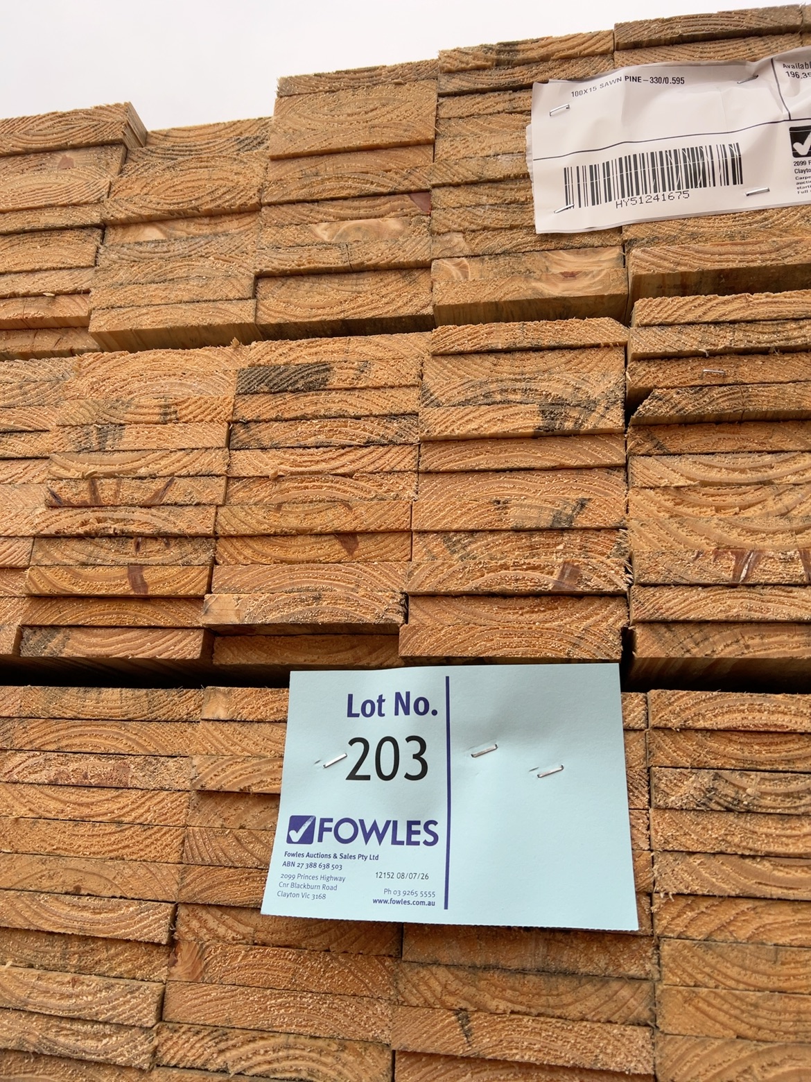 100X15 SAWN PINE-330/0.595 100X15 SAWN PINE-330/0.595