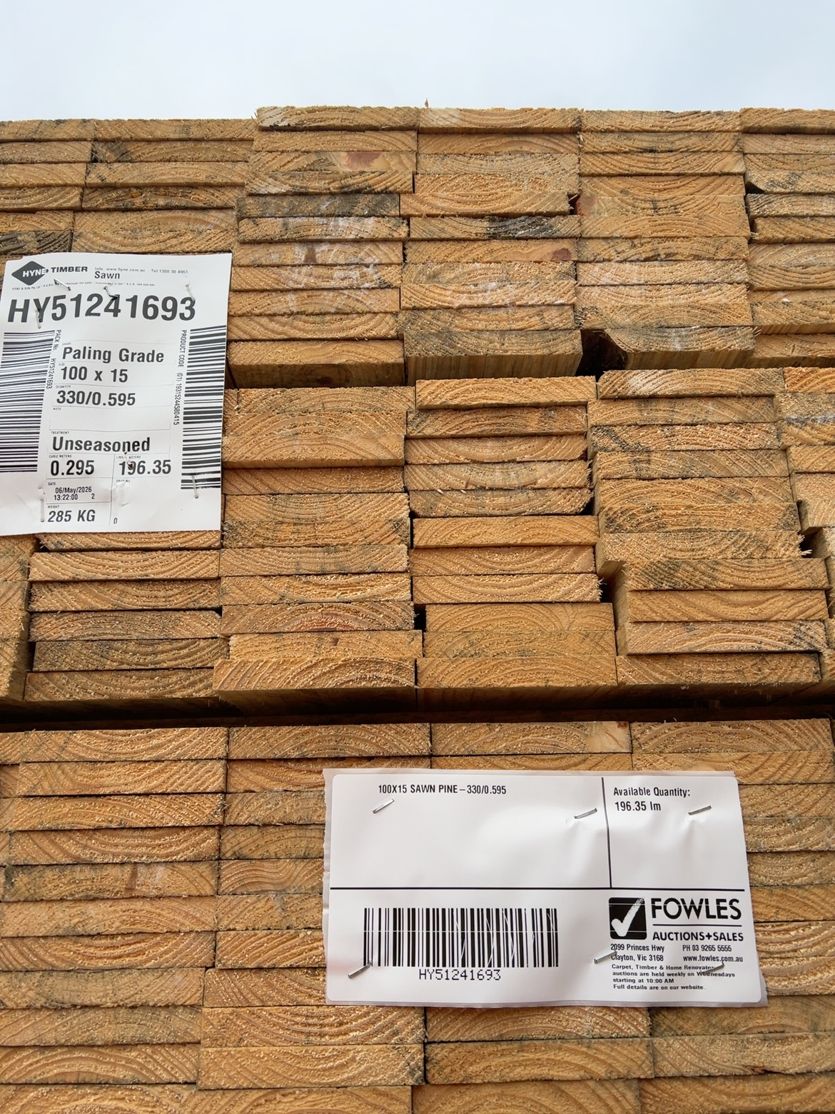 100X15 SAWN PINE-330/0.595 100X15 SAWN PINE-330/0.595