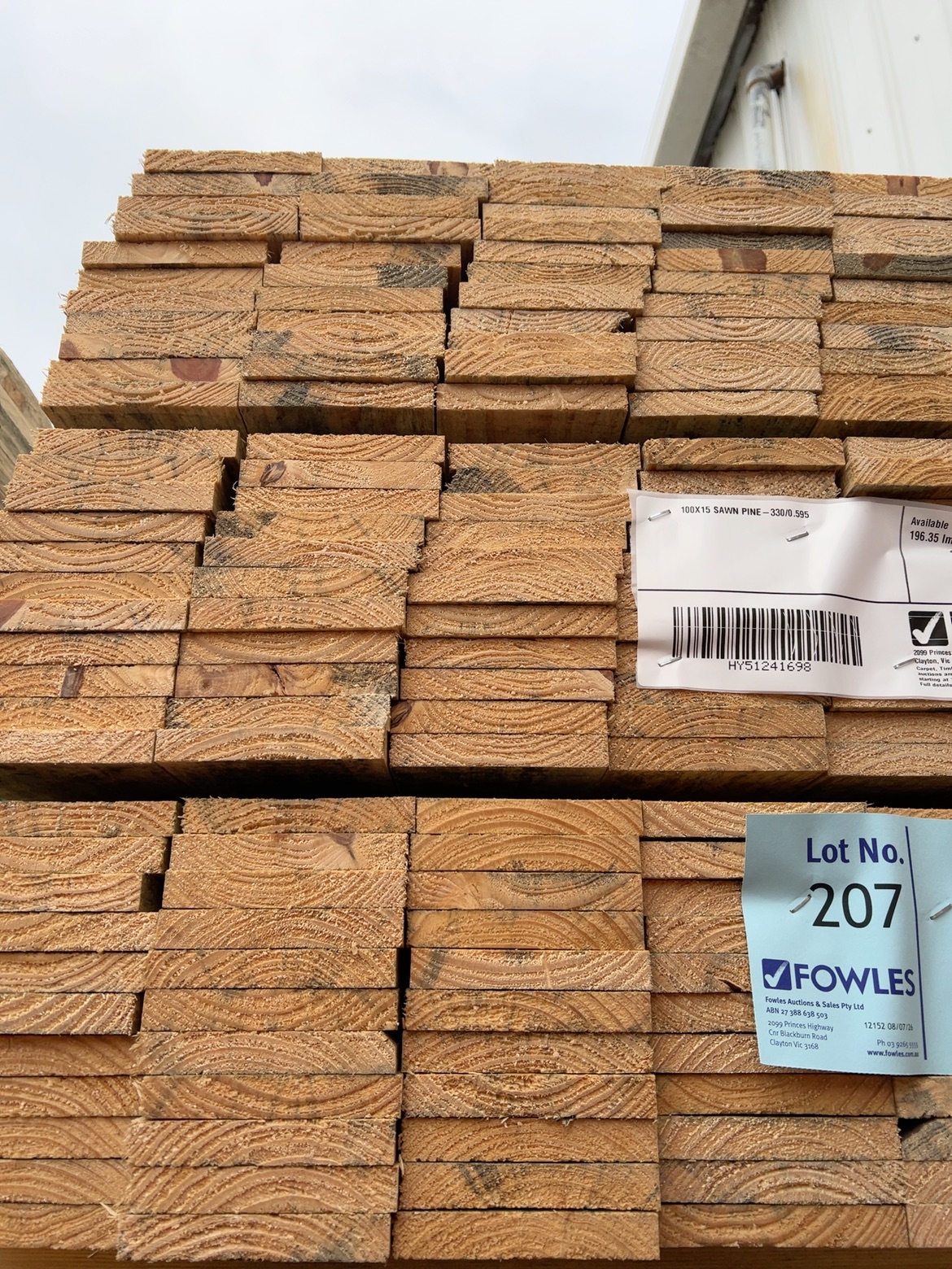100X15 SAWN PINE-330/0.595 100X15 SAWN PINE-330/0.595