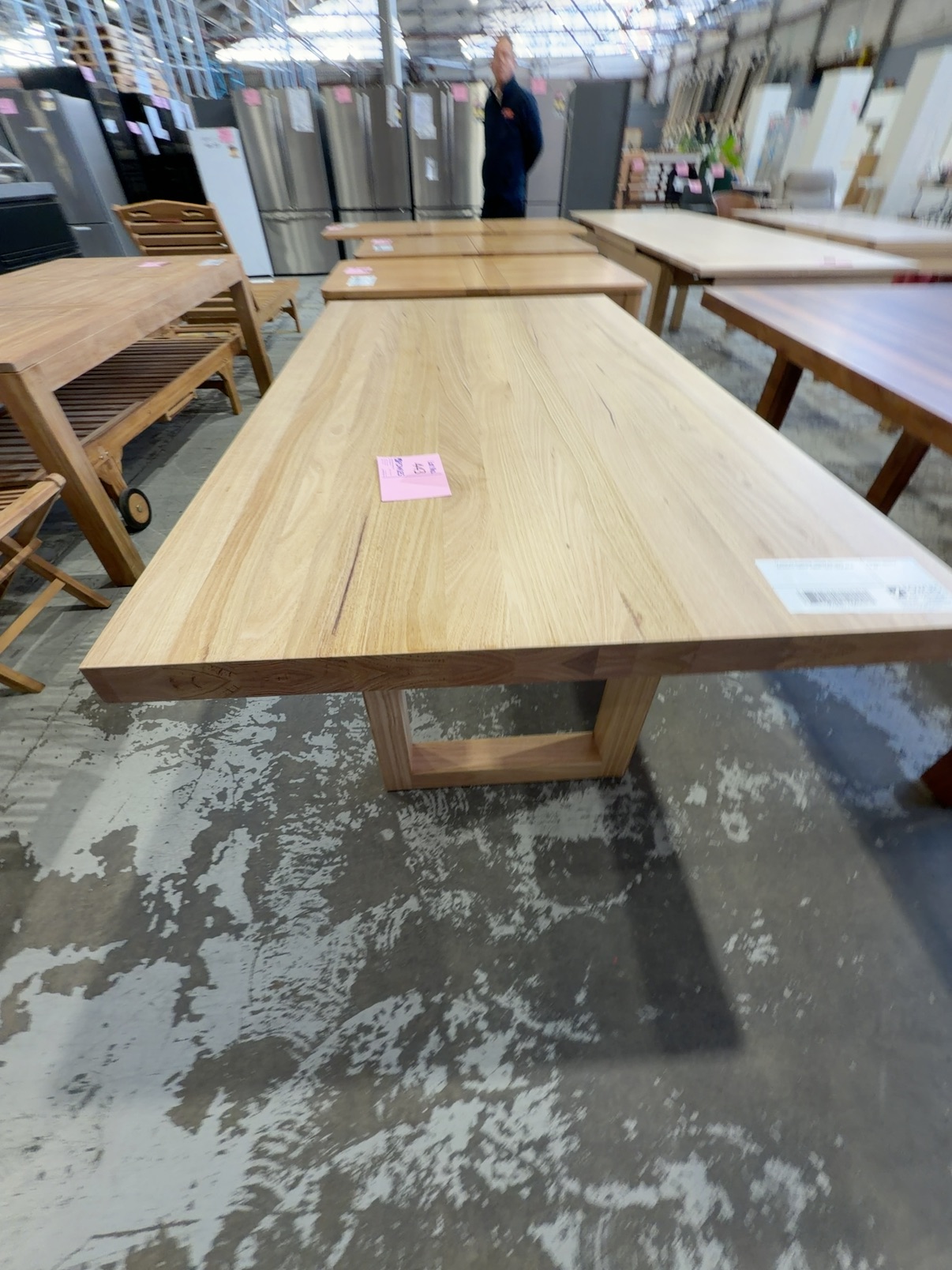 EX DISPLAY HAMILTON 1800MM NATURAL MESSMATE TIMBER DINING TABLE, SOLD AS IS EX DISPLAY HAMILTON 1800MM NATURAL MESSMATE TIMBER DINING TABLE, SOLD AS IS