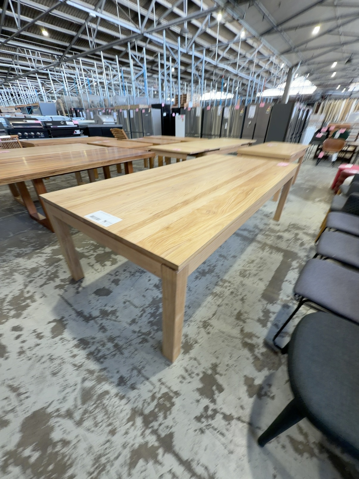 EX DISPLAY ELWOOD 25000MM NATURAL MESSMATE TIMBER DINING TABLE, SOLD AS IS EX DISPLAY ELWOOD 25000MM NATURAL MESSMATE TIMBER DINING TABLE, SOLD AS IS