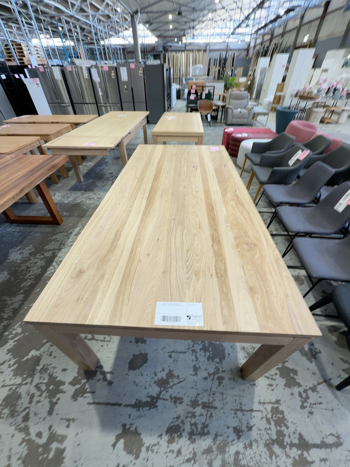 EX DISPLAY ELWOOD 25000MM NATURAL MESSMATE TIMBER DINING TABLE, SOLD AS IS EX DISPLAY ELWOOD 25000MM NATURAL MESSMATE TIMBER DINING TABLE, SOLD AS IS